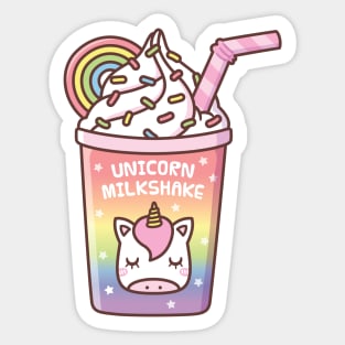 Cute Unicorn Milkshake Drink Sticker